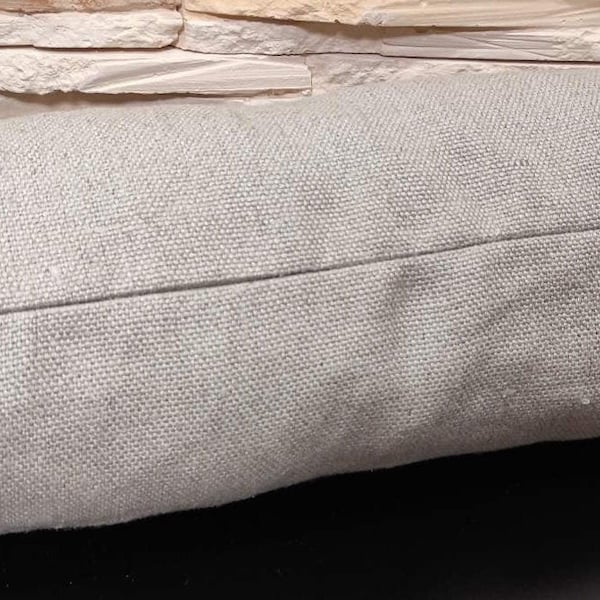 Funda de almohada de lino Yoga Bolster. Estuche de lino reforzado con cremallera. Funda de almohada de refuerzo. Slipcover. Funda de refuerzo con cremallera oculta