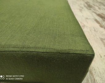 Natural Linen Daybed - Zippered Mattress Cover - Daybed Cover - Custom Made for Any Item - Any Custom Size