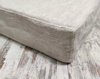 Linen Mattress Cover - Zippered topper cover - Mattress colored pillowcase - Linen bedding - Natural fabric mattress topper. Any custom size