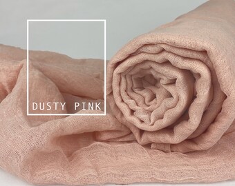 Dusty Pink Cheesecloth Table Runners, Boho, Gauze Wedding Table Decor, Flowy Table Runner, Farm Table Cloth