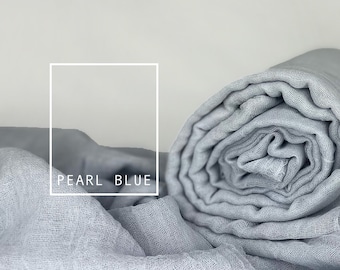 Pearl Blue Cheesecloth Table Runners, Boho, Gauze Wedding Table Decor, Flowy Table Runner, Farm Table Cloth
