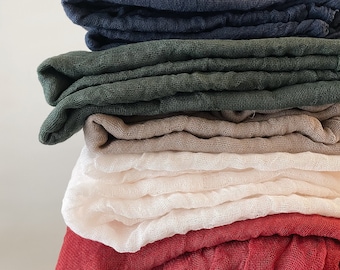 Winter Colors Cheesecloth Table Runners, Holiday Event Decor, Holiday Wedding Colors