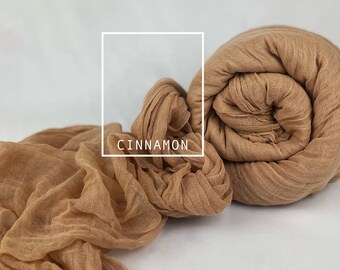 Cinnamon Cheesecloth Table Runners, Boho, Gauze Wedding Table Decor, Flowy Table Runner, Farm Table Cloth