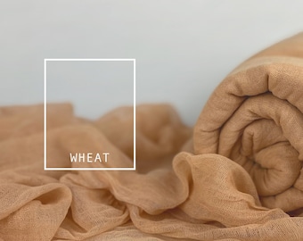 Wheat Cheesecloth Table Runners, Neutral Colors, Cheesecloth Table Runners, Boho, Gauze Wedding Table Decor