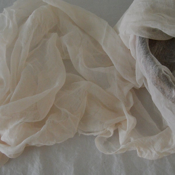 Ivory Cheesecloth Table Runners, Neutral Colors, Cheesecloth Table Runners, Boho, Gauze Wedding Table Decor