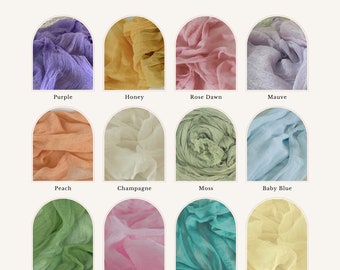 Spring-Colored Cheesecloth Table Runner for Elegant Tablescapes, Spring Picnics, Easter Table Decor