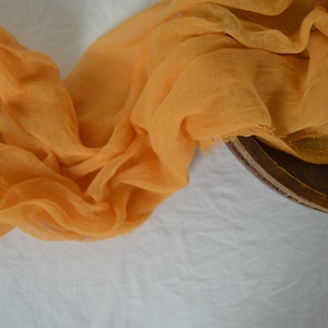 Marigold Cheesecloth Table Runners, Boho, Gauze Wedding Table Decor, Flowy Table Runner, Farm Table Cloth