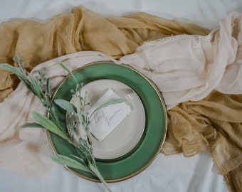 Ivory Cheesecloth Table Runners, Neutral Colors, Cheesecloth Table Runners, Boho, Gauze Wedding Table Decor