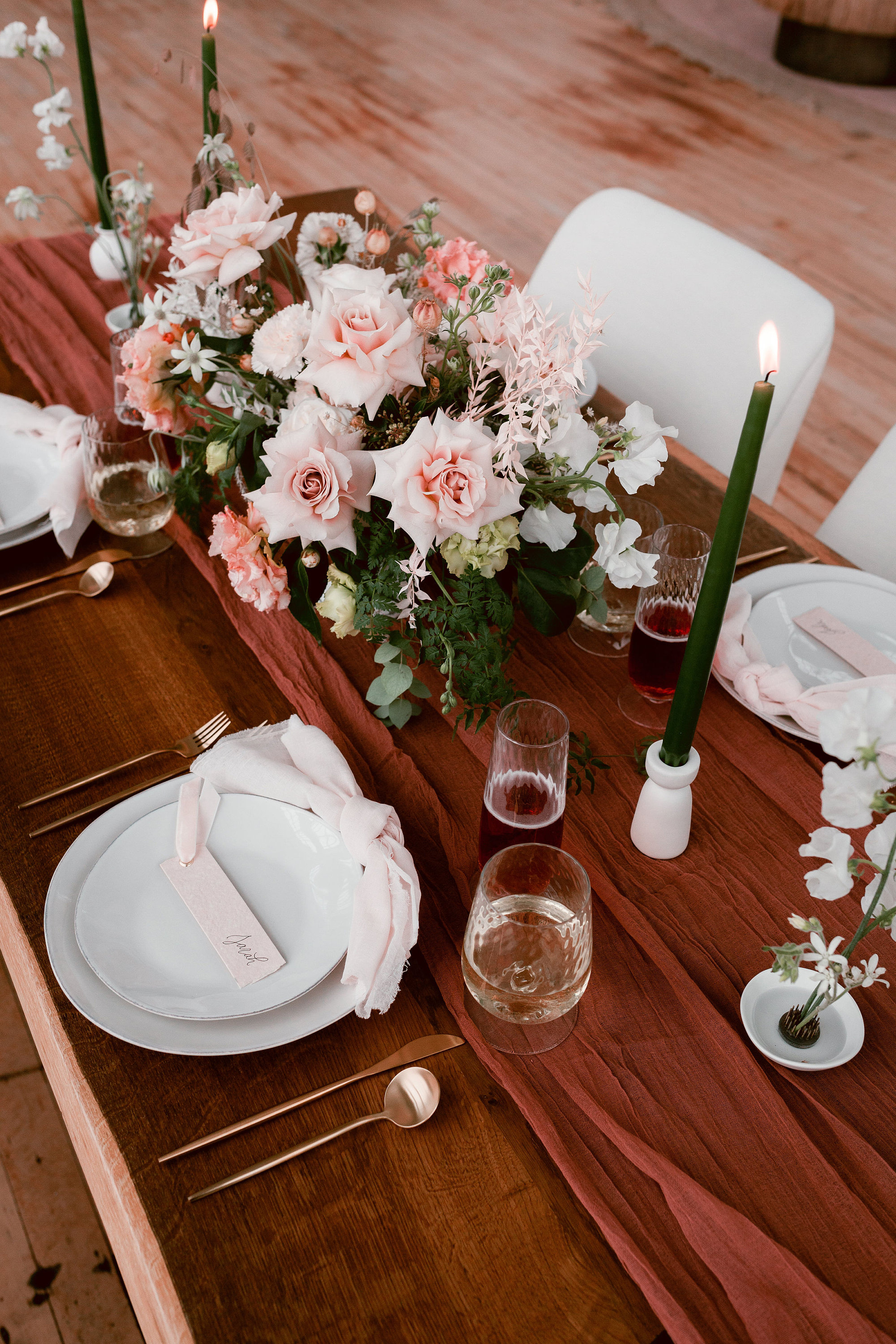 Terracotta Cheesecloth Table Runners Boho Gauze Wedding Etsy