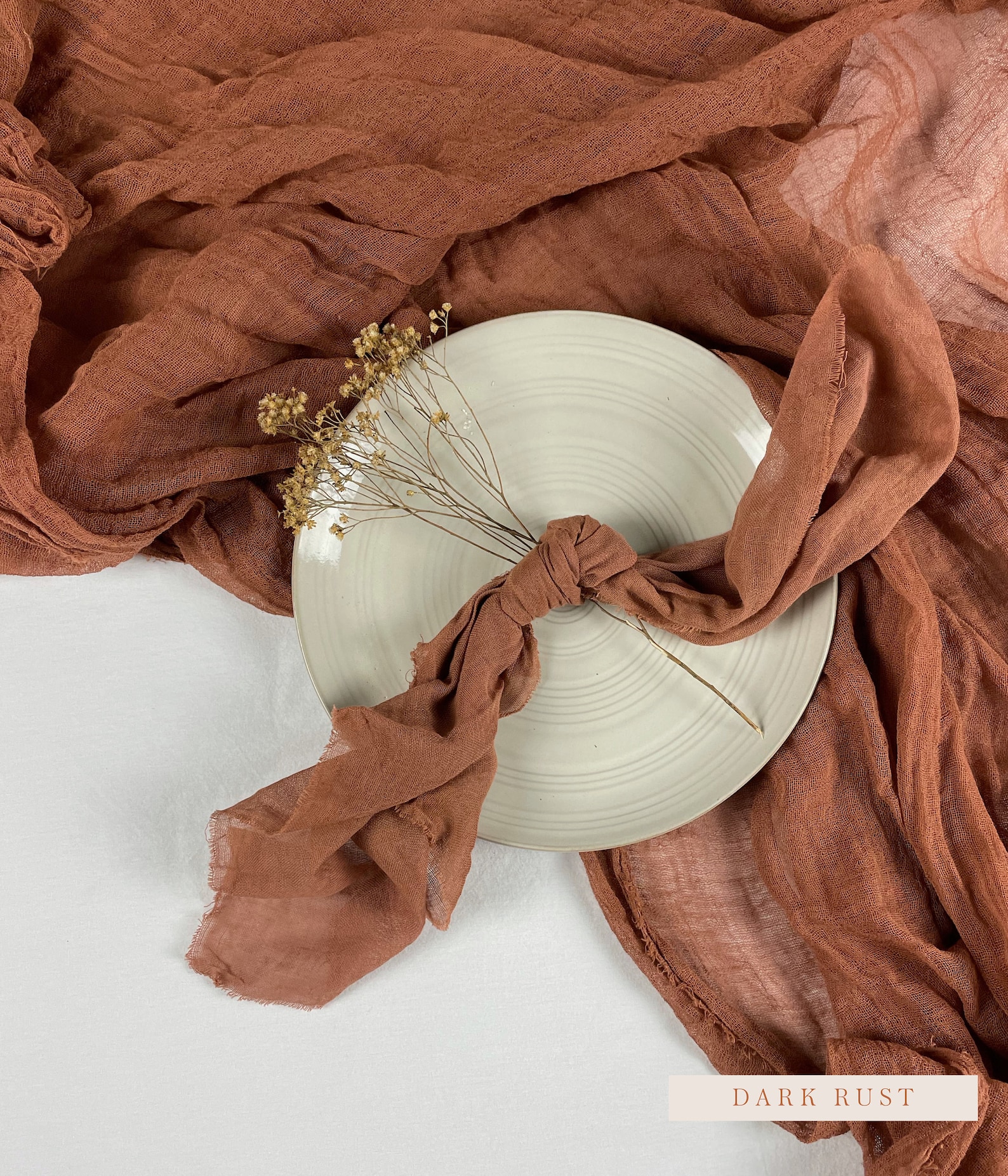 Orange Terracotta Rust Cheesecloth Table Runners Boho Etsy UK