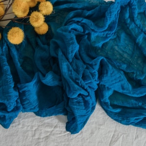 Chemins de table classiques en coton à fromage bleu, bohème, décoration de table de mariage en gaze, chemin de table fluide, nappe de ferme