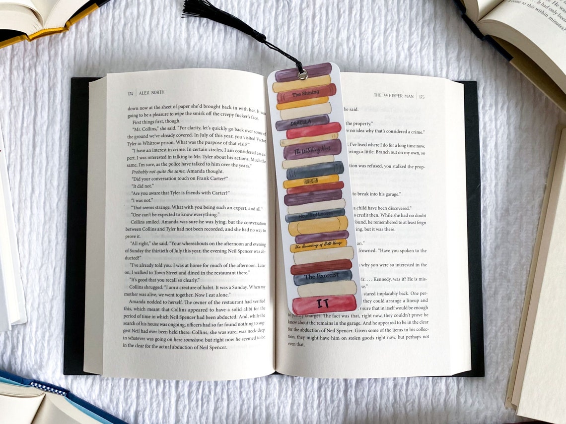 Stack of Books Bookmark Collection Popular Books Etsy