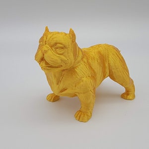 American Bully Bull Dog Statue Figurine | Home Decor Art for Bully Lovers | Memorialize Your Dog | Dog Statues | 3d English Bulldog