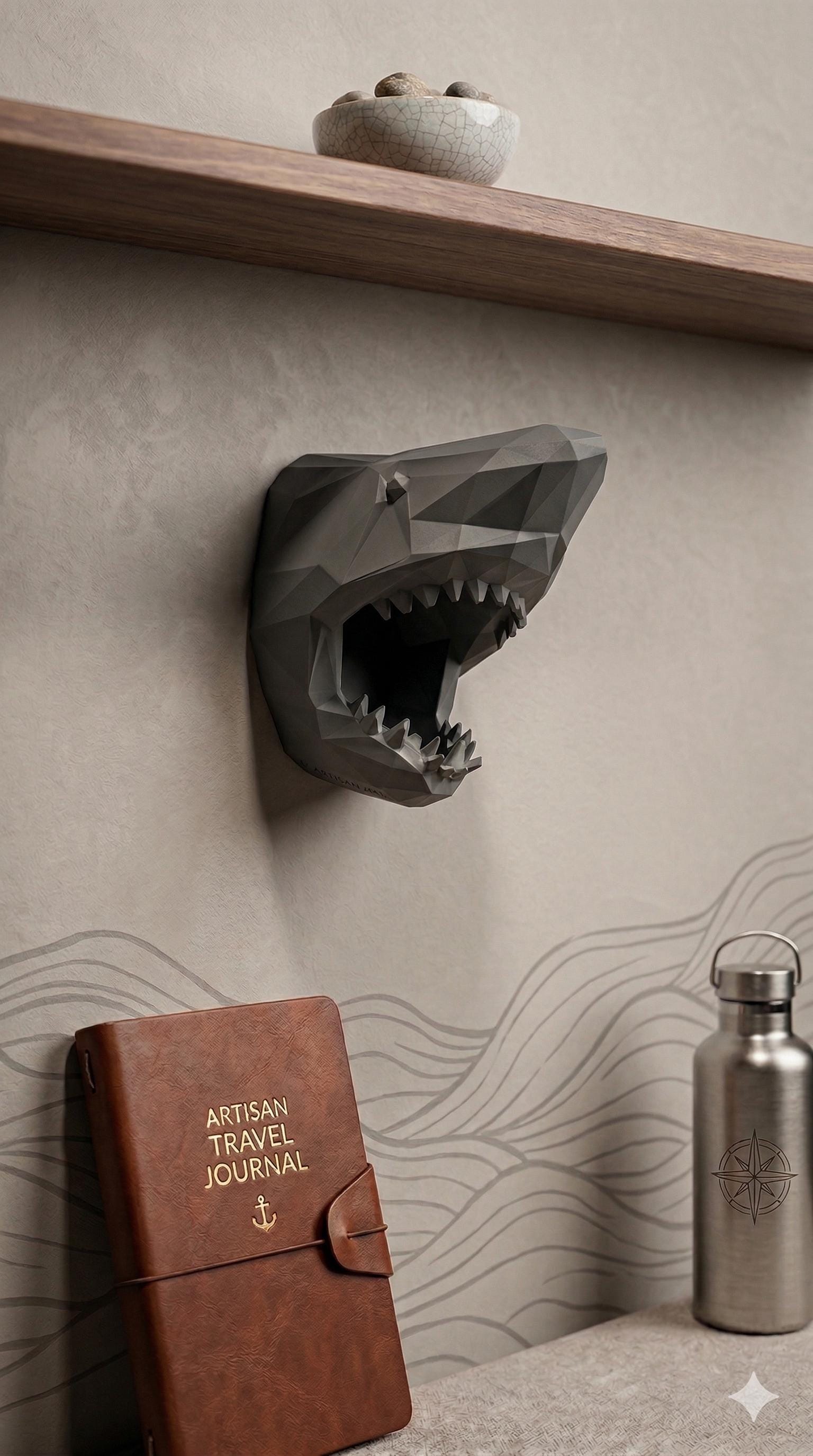 Geometric Shark Head Wall Mounted - Any Color!