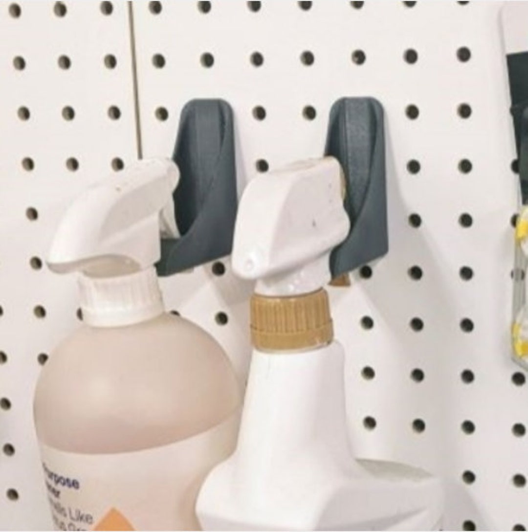 Spray Bottle Hangers for Pegboard Garage Organization Wall Mounted