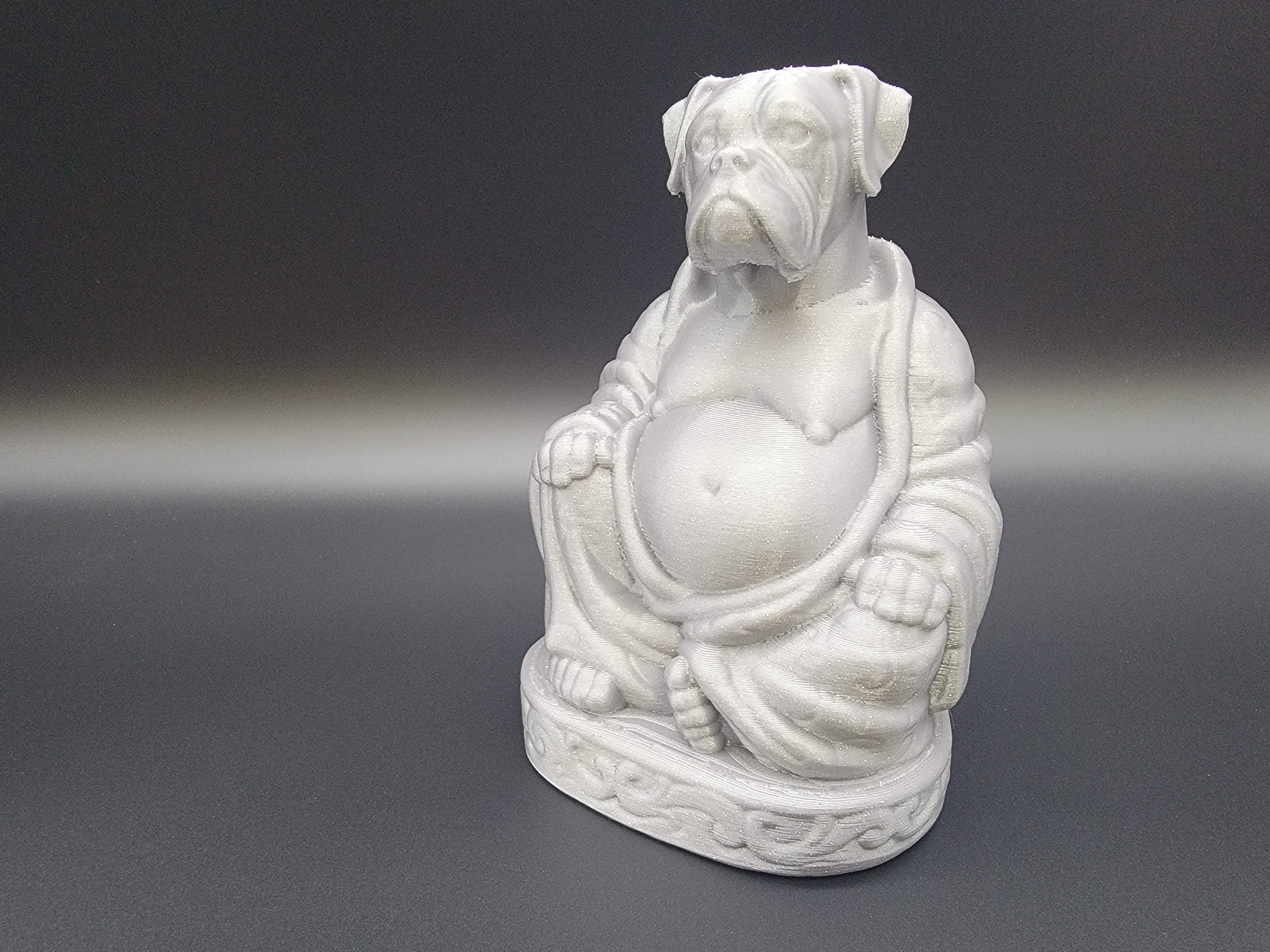 Boxer Dog Buddha Statue Figurine
