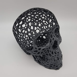 Hucha con forma de calavera / Regalo perfecto para góticos emo / Muerte y destrucción / Huchas con forma de calavera de arte abstracto