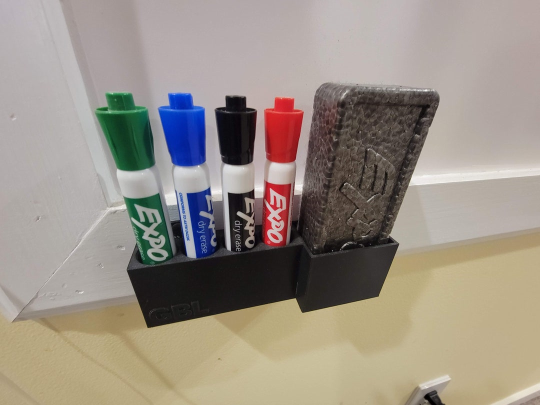 Dry Erase Marker Holder Board Marker and Eraser Holder Shelf Wall Mount