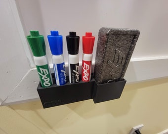 Dry Erase Marker Holder | Board Marker and Eraser Holder Shelf | Wall Mount Dry Erase Markers | Classroom Organization | Teacher Gift Nurse