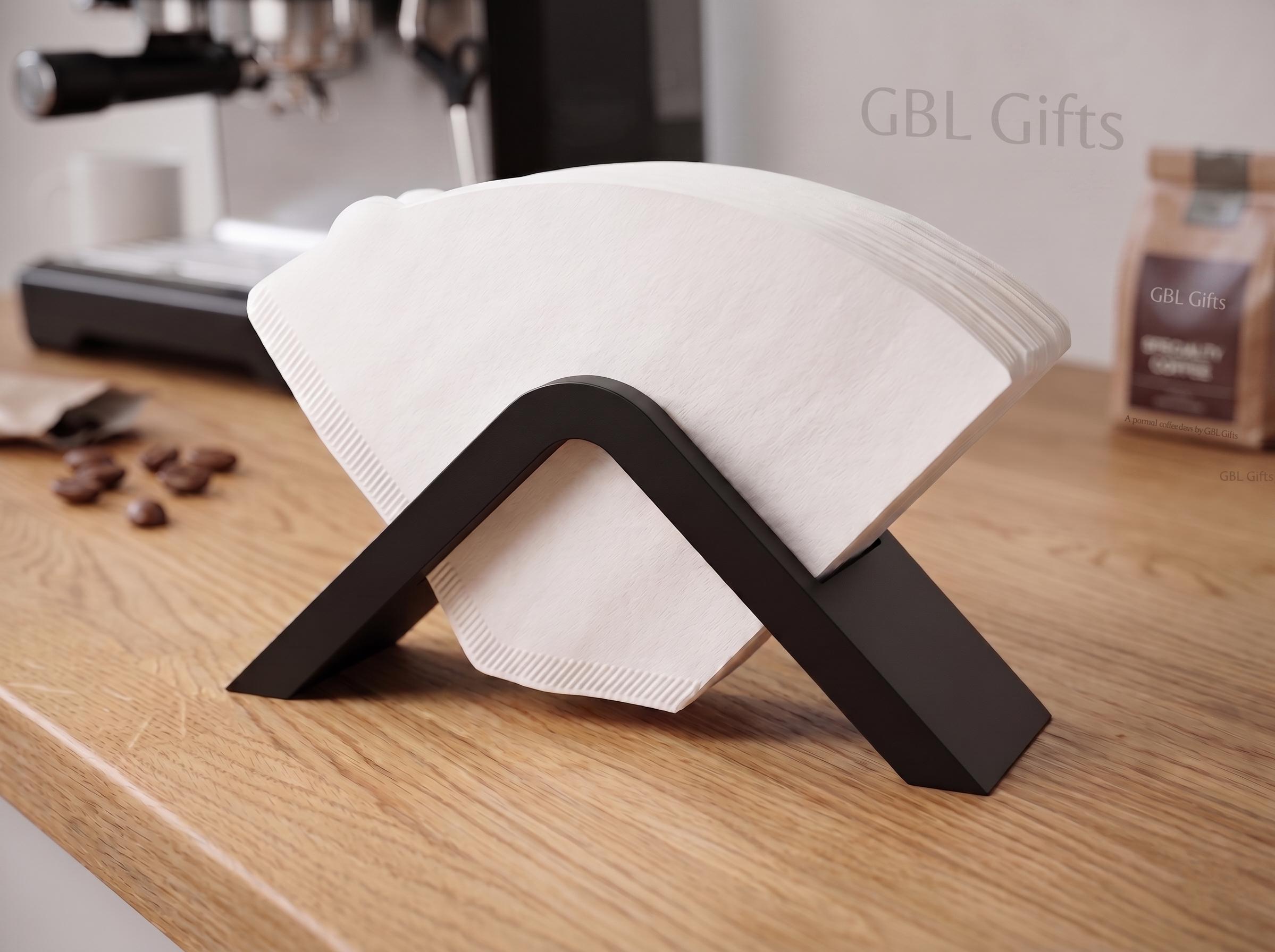 Counter Top Coffee Filter Holder - Any Color - For Kitchen Coffee Maker | Java | Coffees | Decaf | Brew | Brews | Coffee Machine Accessories
