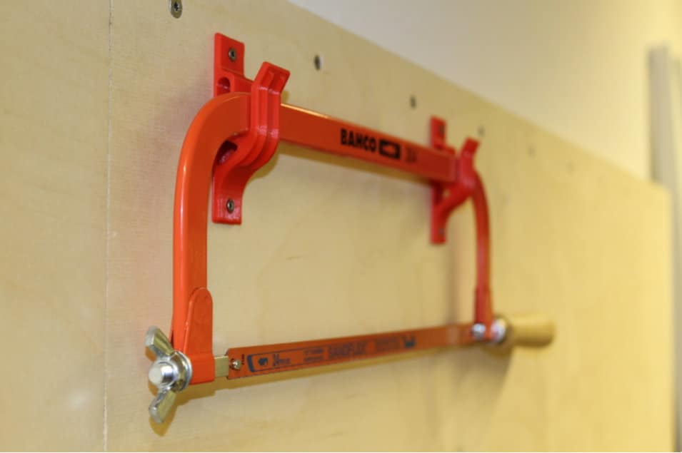 Hack Saw Hanger - Wall Storage Hanging System to Hang Saws | Garage Organization | Wall Mounted | Organize | Gifts for Men | Iron Metal Saws
