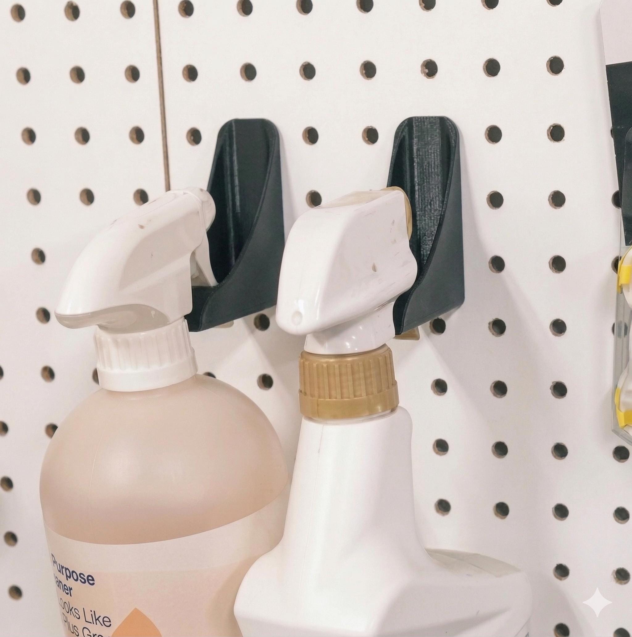 Spray Bottle Hangers for Pegboard | Garage Organization | Wall Mounted