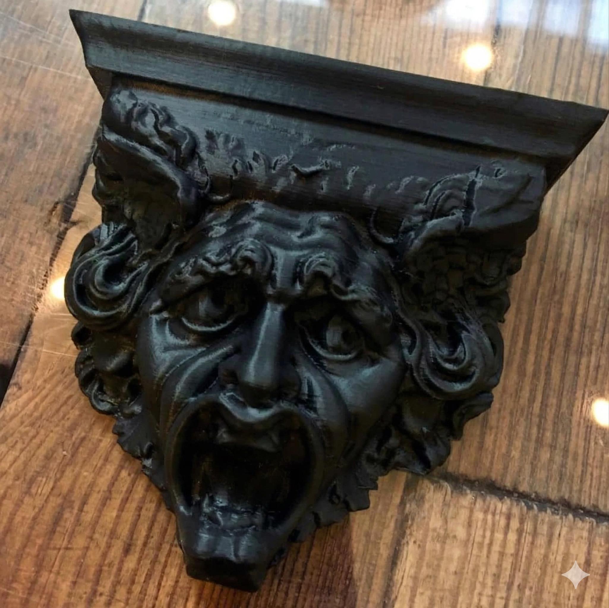 Wall Mounted Gargoyle Statue or Mantel | Any Color Garden Gargoyal Statue | Waddesden Manor Stables Water Spout (1800s)
