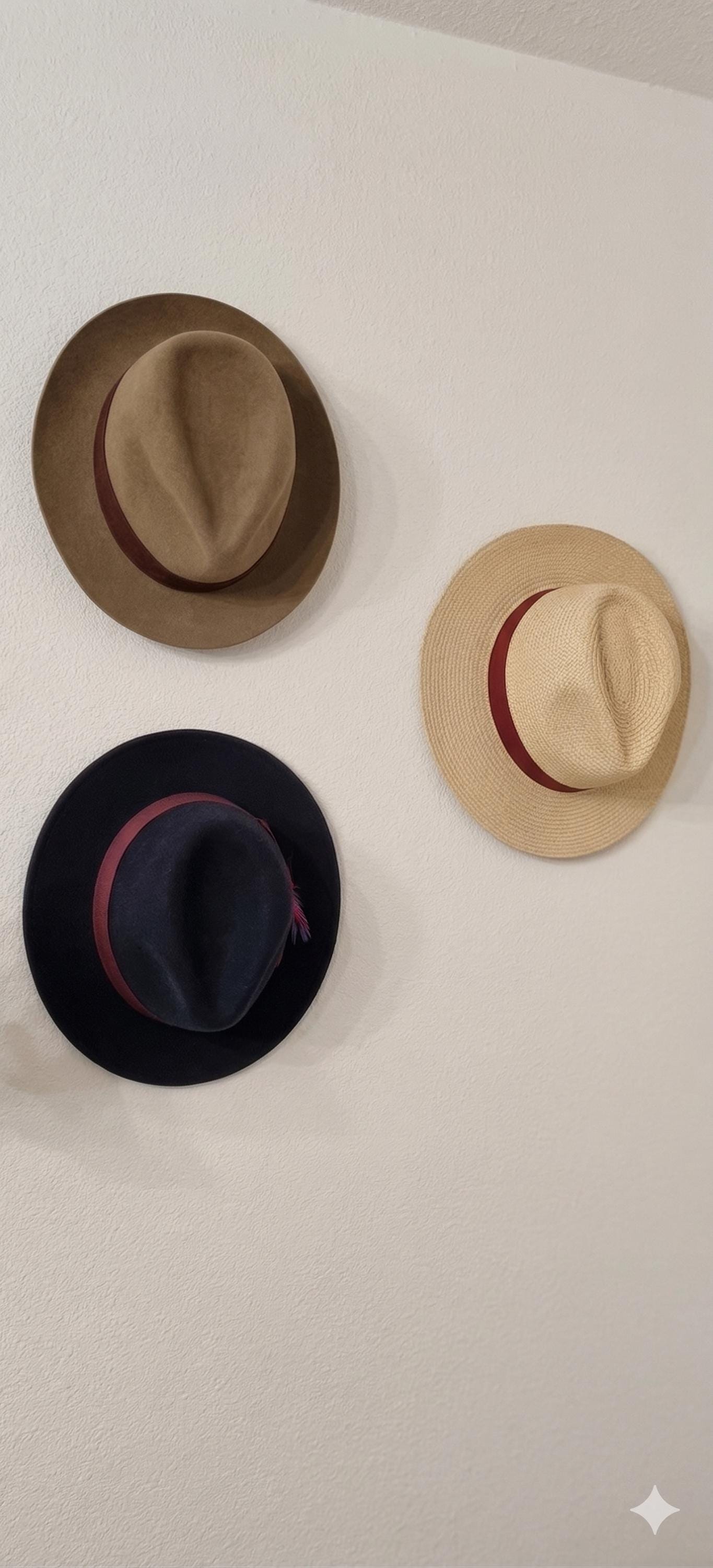 Hat Wall Mount Display Your Caps and Hats on the wall anywhere! Cap Wall Hanger | Wall Mounted Holder for Fancy Nice Hats | Gift for Him Her