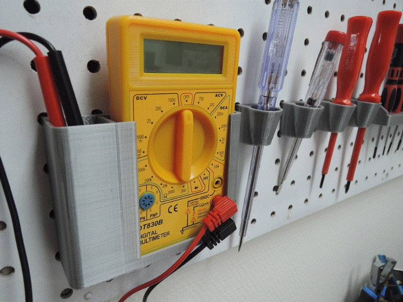 Pegboard Multimeter Holder