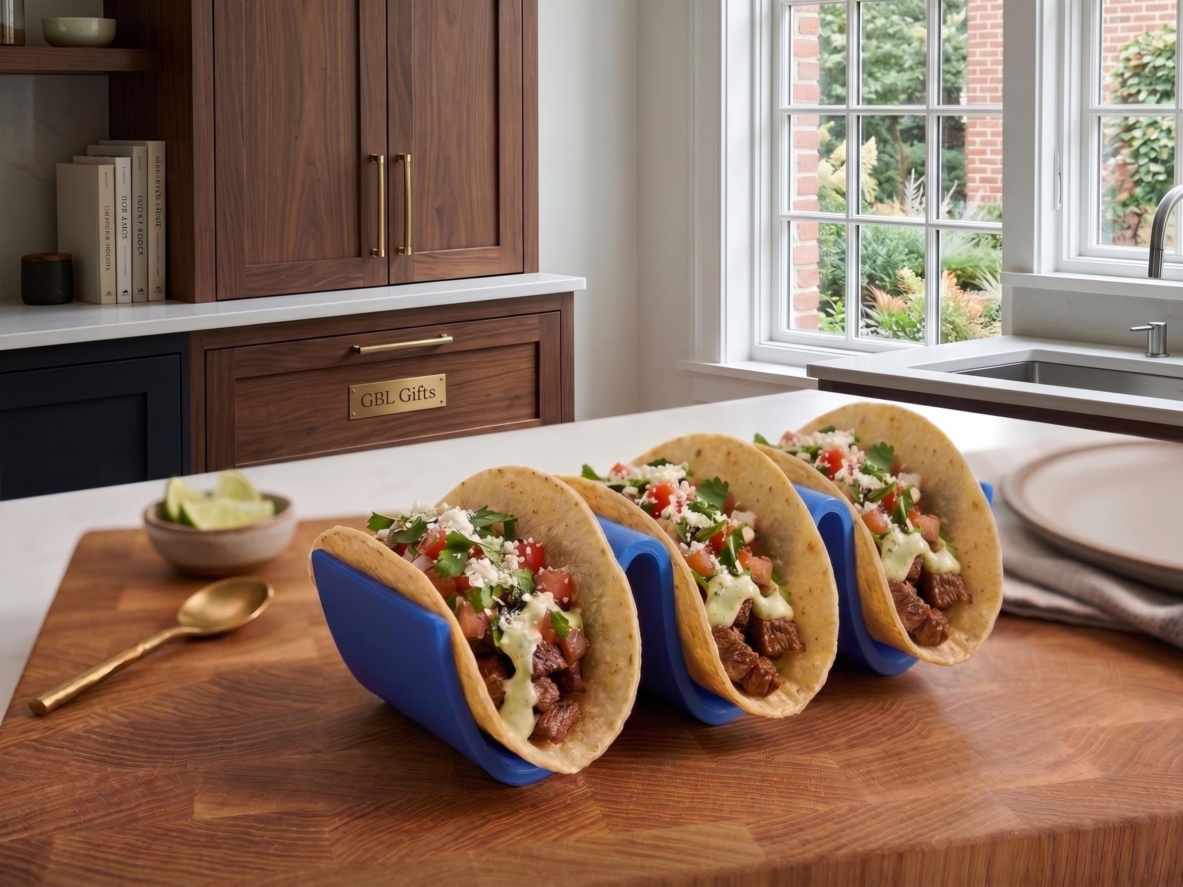 Taco Stand for Hard or Soft Tacos | Holds Tacos Neatly | Must Need Kitchen Items | Housewarmnig Gifts for Foodies Food Lovers | Fatties