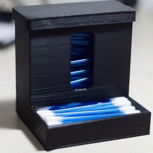 FOR COTTON SWAB Dispenser Transparent Lid Wall Mounted Storage Box