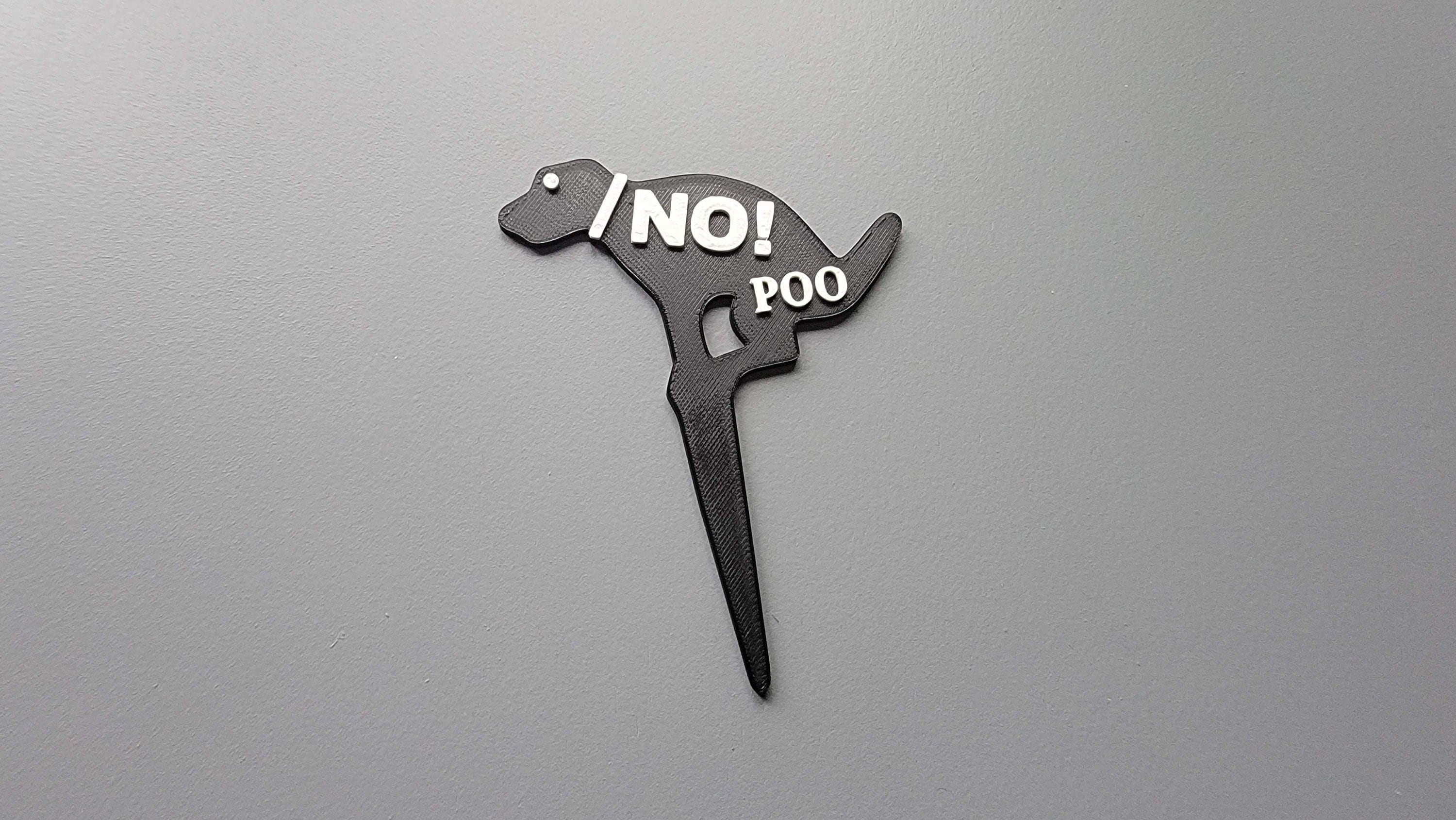 NO POOPING Dog Sign