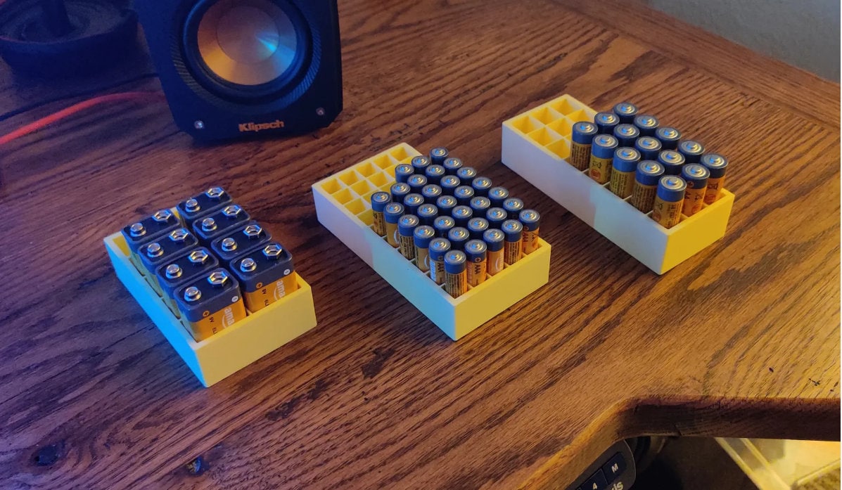 AA - AAA -9v Battery Trays | Battery Holder | Case for Batteries | Battery Dispensers