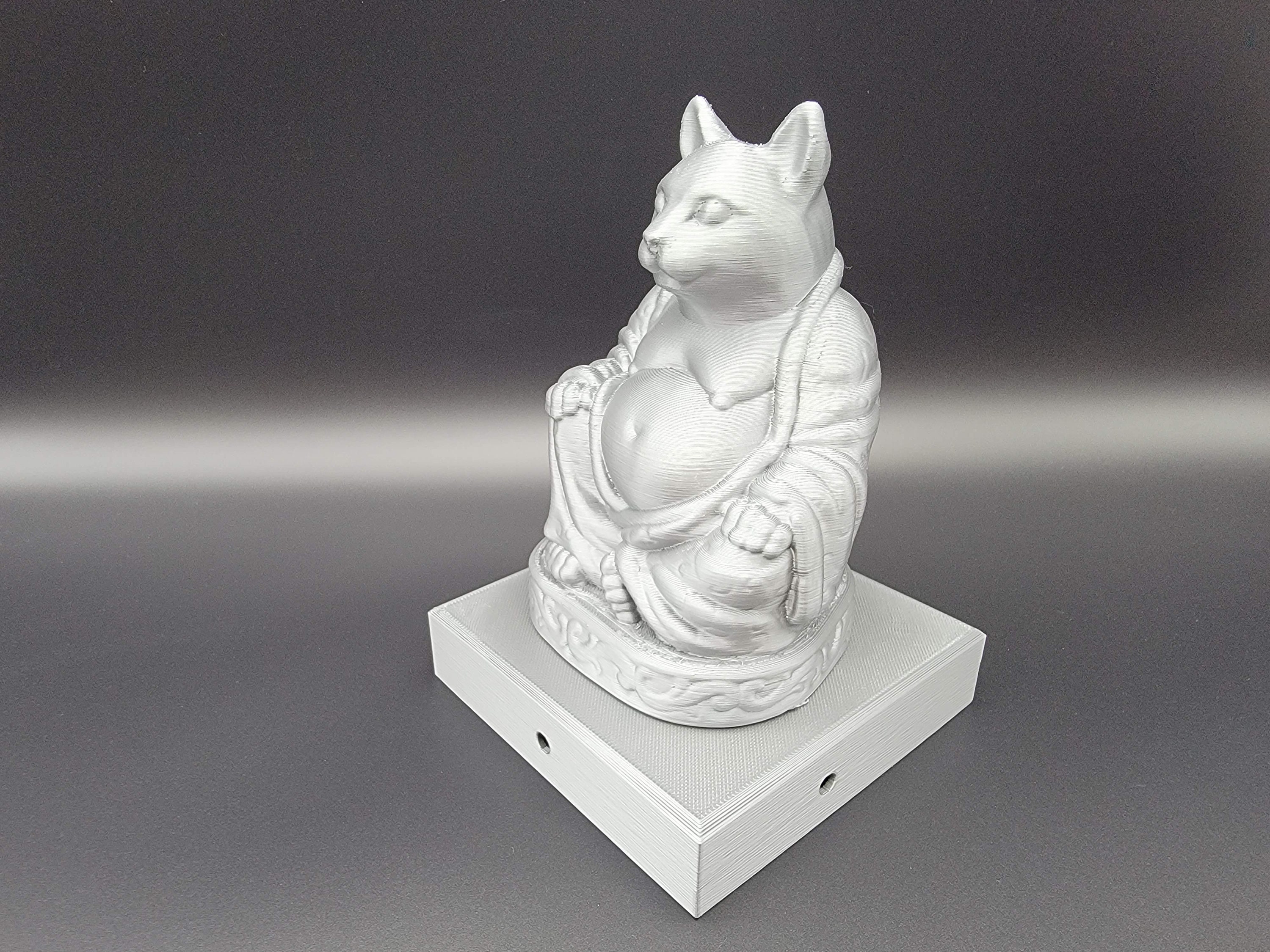 Cat Buddha 4x4 Fence Post Topper Statue Garden Statue for Kitty Kitten Lovers | Housewarming Gift for Buddhists | Meditating Buddhas Cats