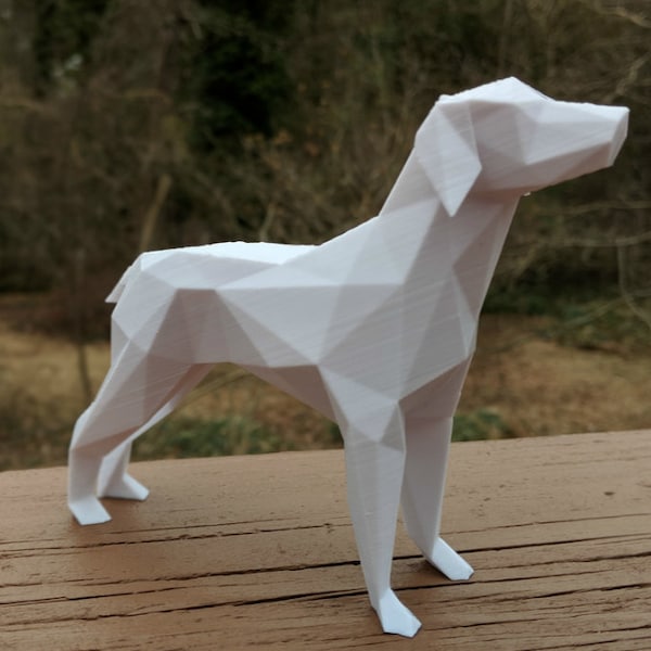 Low Poly Geometric Dog Statue Figurine | Dog Lovers Housewarming Gift | Vets and Veterinarians Office gift | Home Decor for Dog Lover