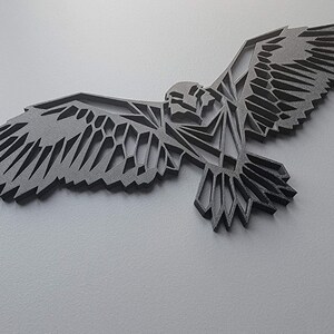 Eagle Spreading Wings Wall Art | Housewarming Gift | Bird Lovers | Geometric Design
