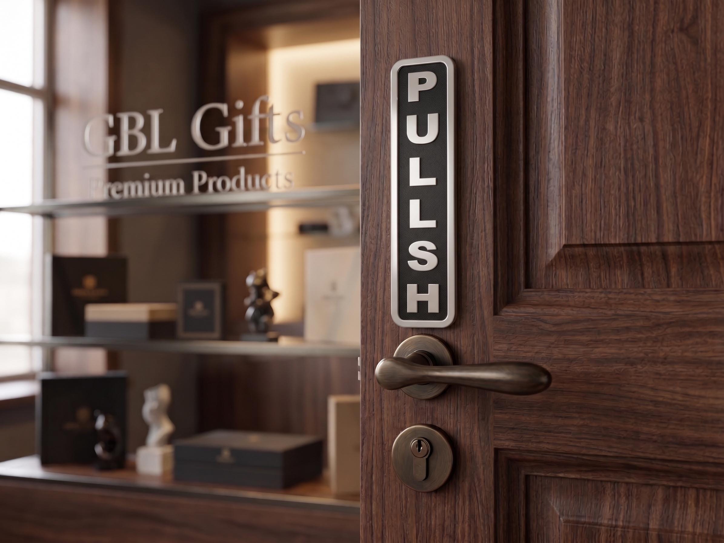 Pullsh Funny Door Sign Pull / Push Prank
