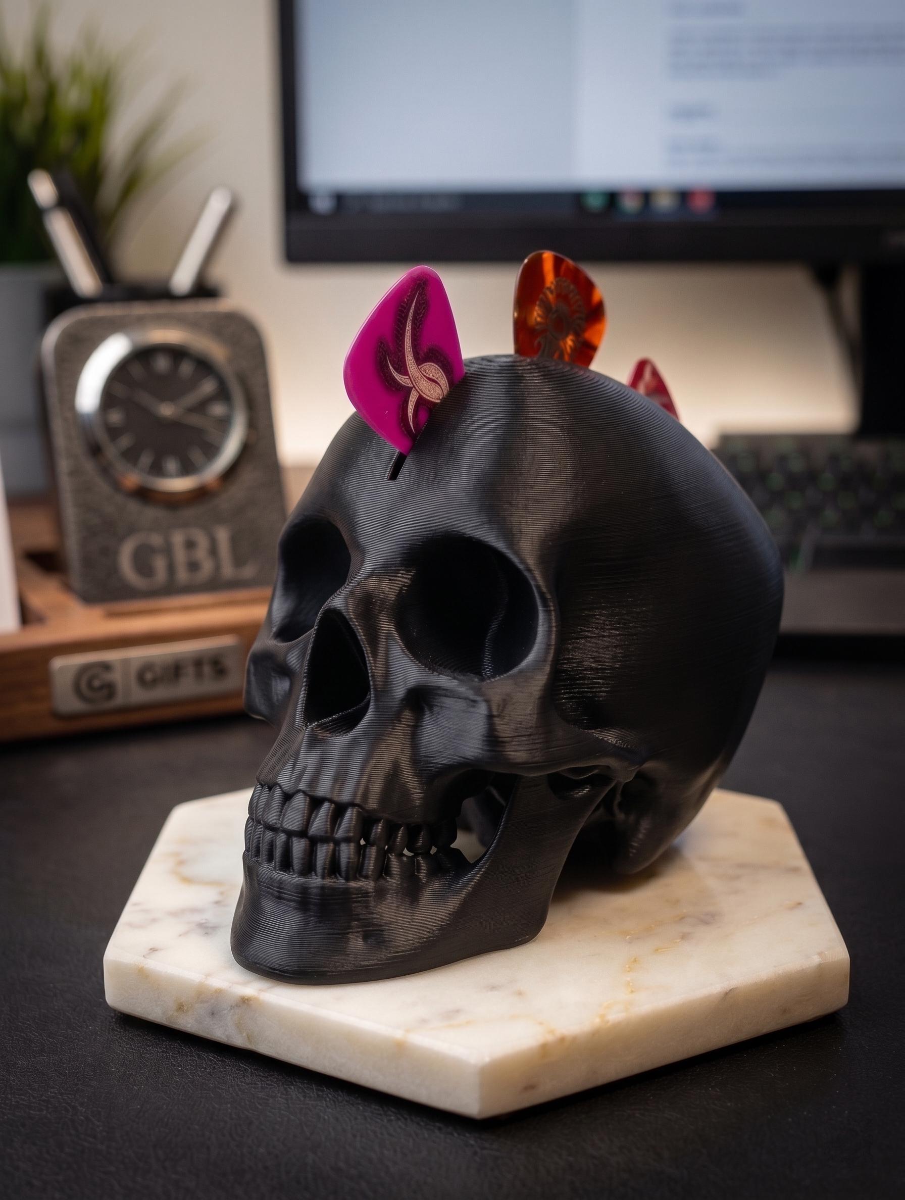 Skull Guitar Pick Holder - Any Color! - Holds Picks 1.2mm or Smaller