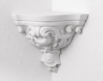 Baroque Corner Shelf - Any Color - Wall Mounted Corner Shelves