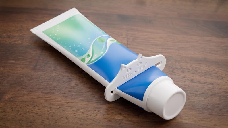 Cat Lover Toothpaste Squeezer Kitty Kitten Squeezes Toothpaste Tubes Gag Gift | Cheap Stocking Stuffers image 4