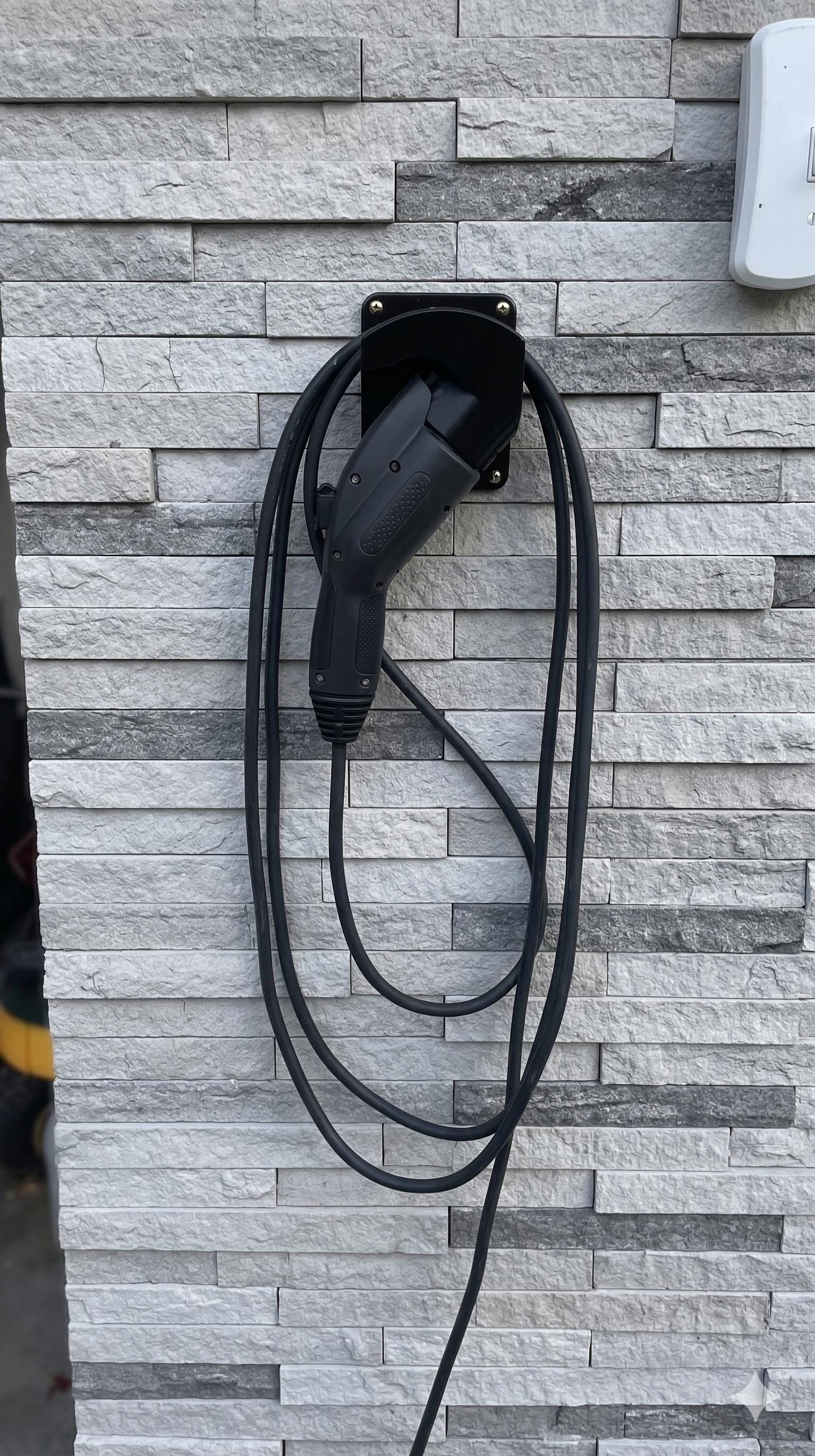 J1772 EV Charger Plug Holder with Cord Management - Fits EVs incl. Tesla & Chevy Volt