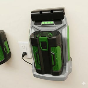 Backet Compatible with EGO Rapid Charger Bracket Wall Bracket Mount - EGO Battery Charge Secure Holder - EGO Power Wall Mount