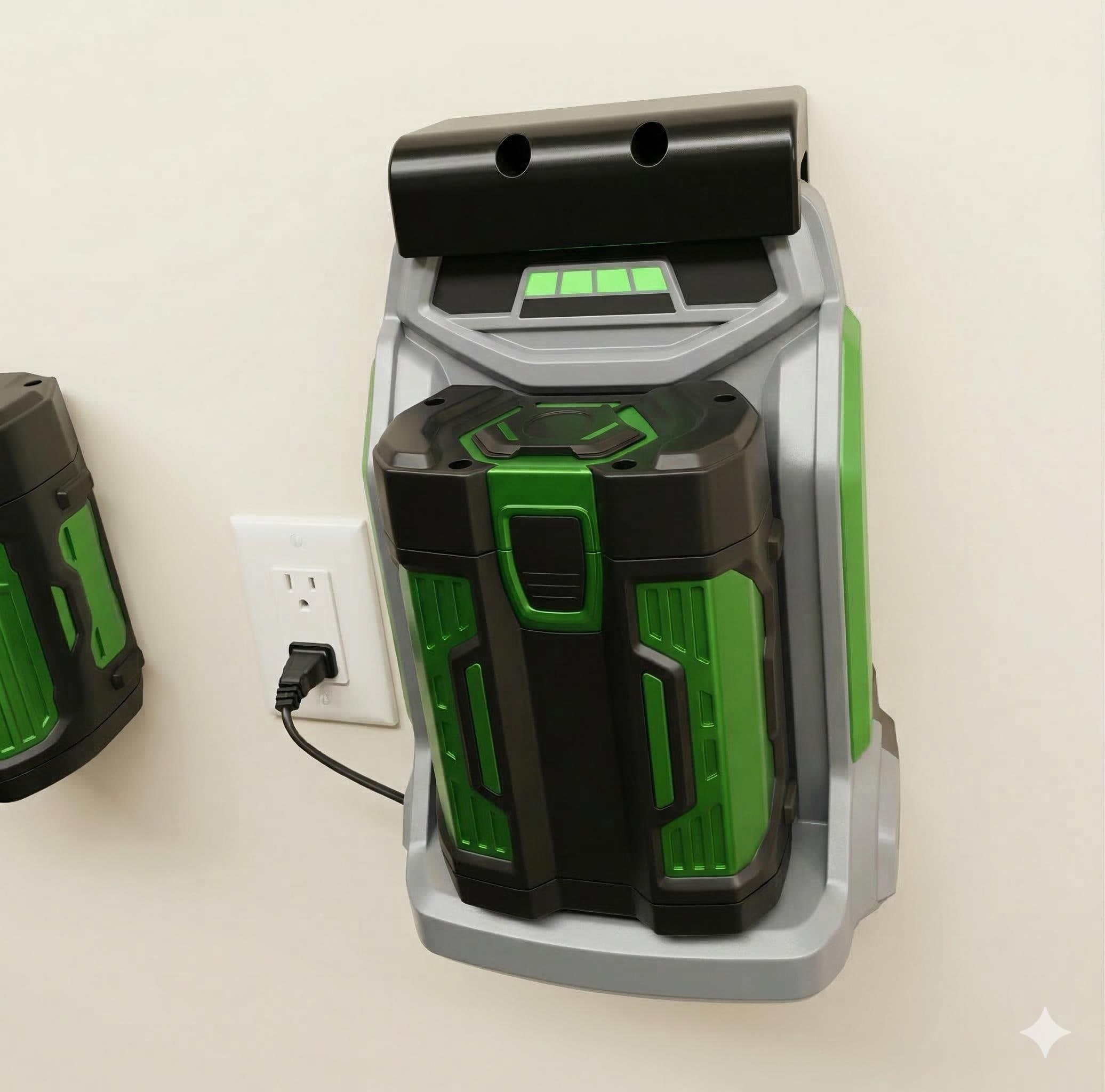 Backet Compatible with EGO Rapid Charger Bracket Wall Bracket Mount - EGO Battery Charge Secure Holder - EGO Power Wall Mount