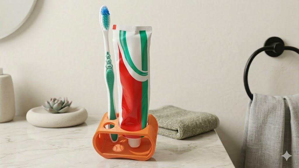 Flower Toothbrush and Toothpaste Holder