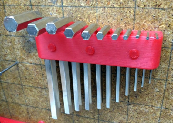 Wall Mounted Allen Key Holder Garage Organization Etsy Canada