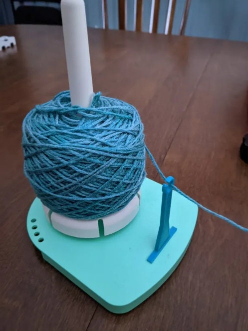 Wool Jeanie the Magnetic Yarn Ball Holder Which Feeds by Revolving the Wool  for Knitting and Crocheting Also Additional Spindles and Bases -  Israel