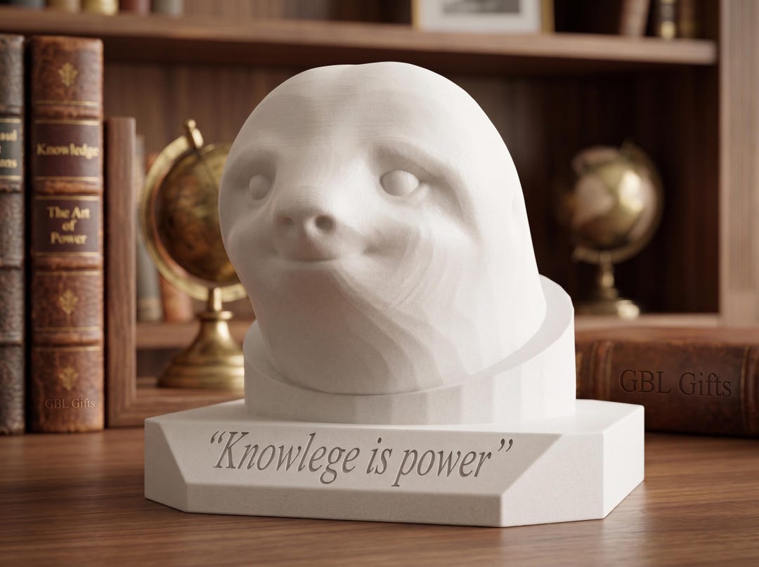 Knowlege is Power - Astro Sloth Sculpture - Etsy