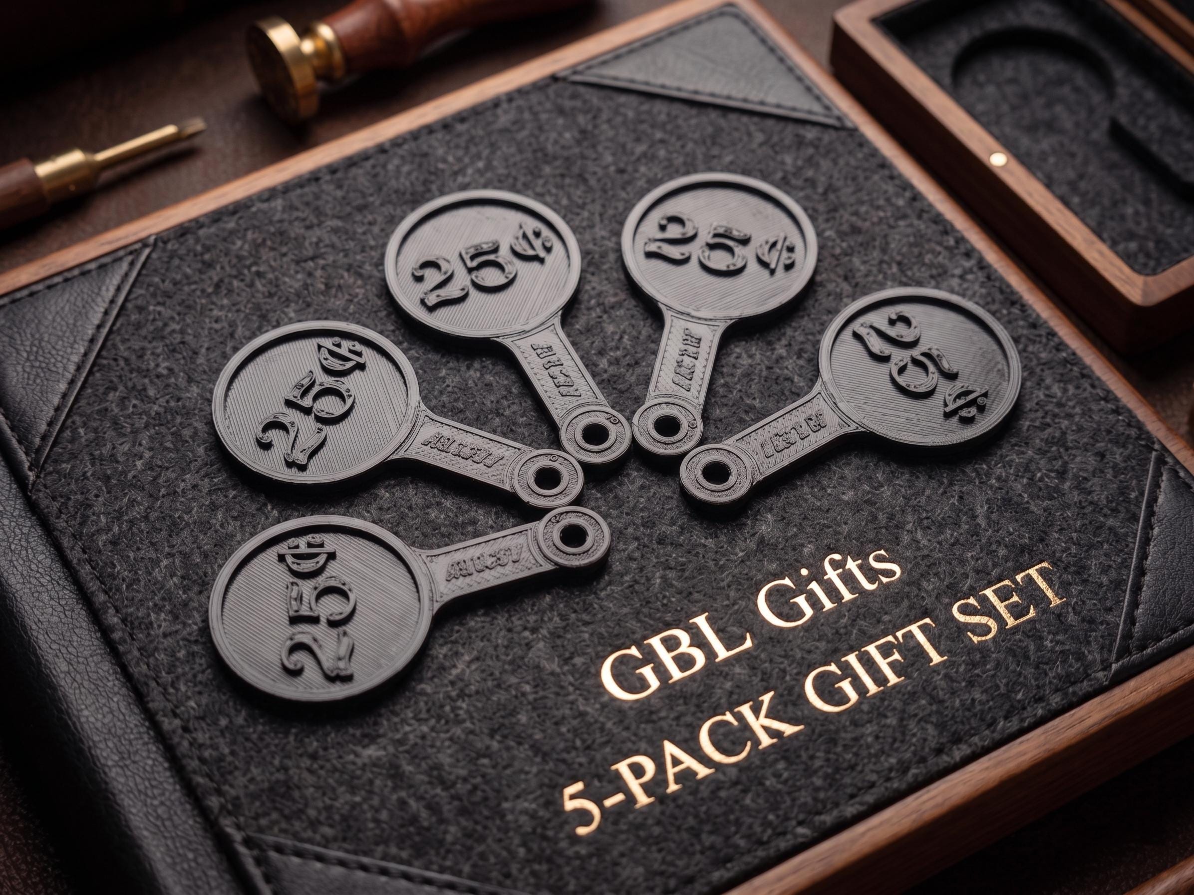 5-PACK Shopping Cart Key Token for Keychain | Fake Quarter | Fits Aldi & Cart-Deposit Stores