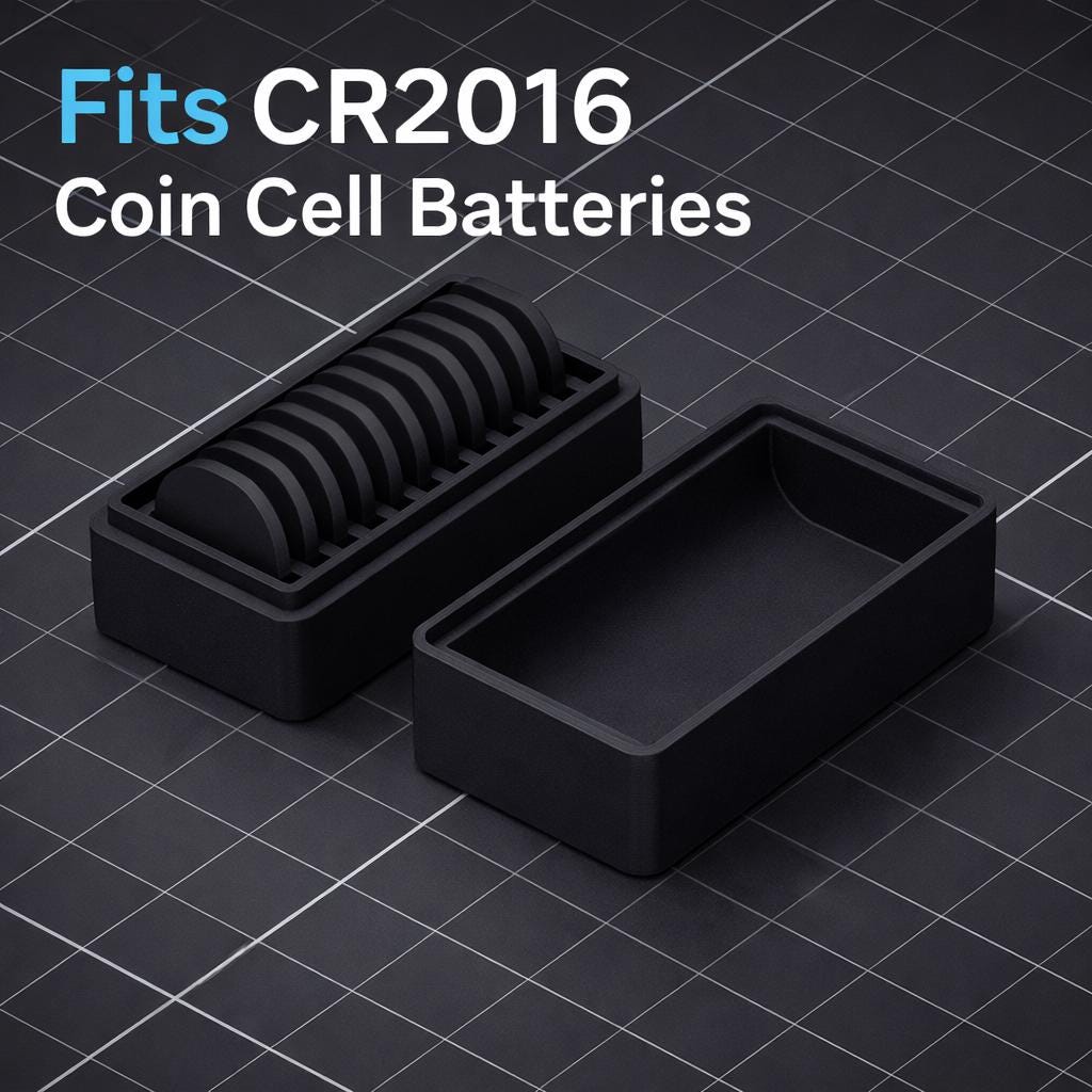 CR2016 Battery Storage Box Holder | Holds CR2016 Batteries