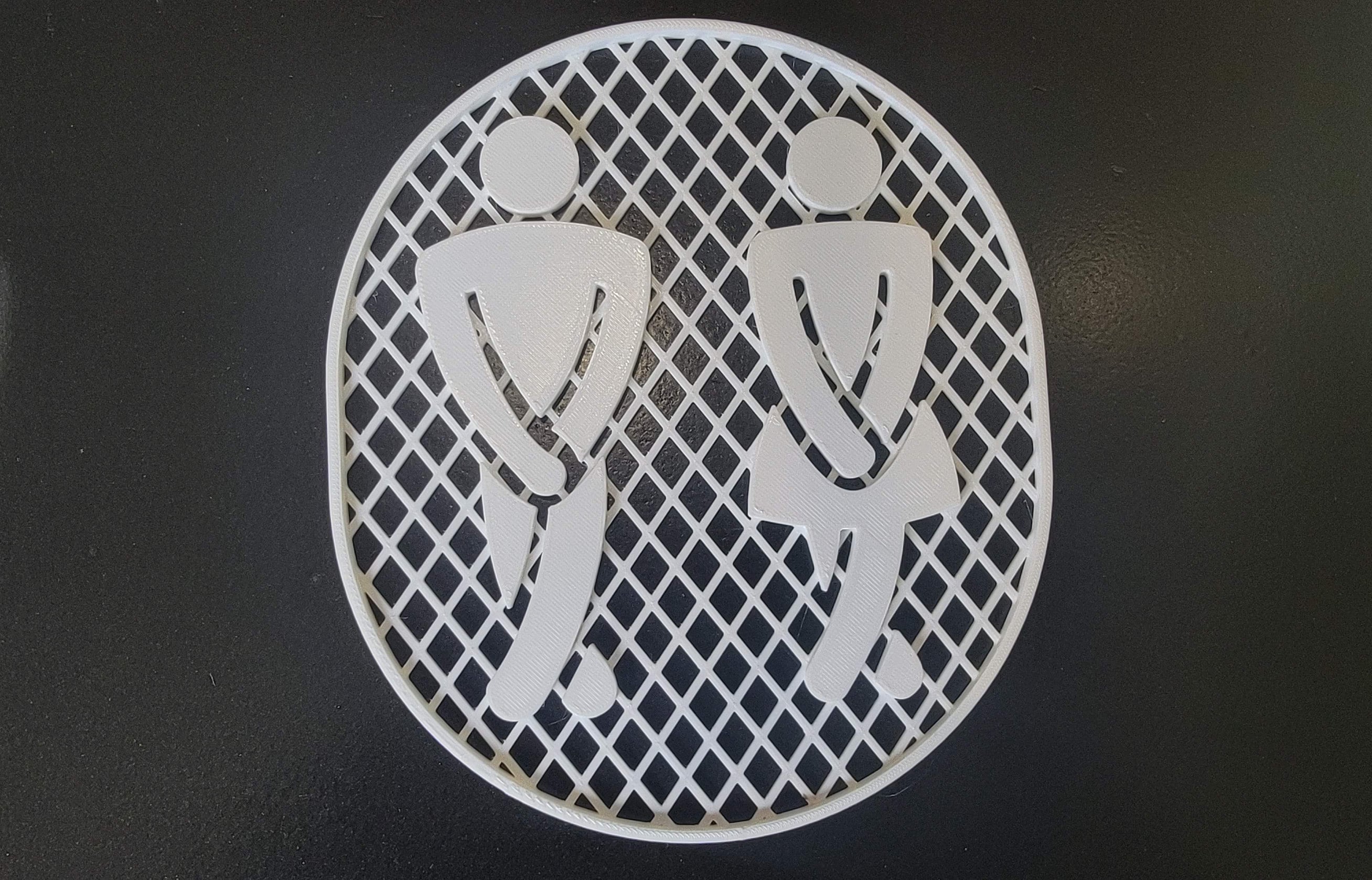 Funny Bathroom Sign | Hilarious Restroom Sign for Restaurant or Bar | Holding Their Pee | Need to Pee Now | Man and Woman Sign Holding Pee